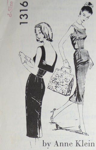 Anne Klein Spadea 1316 Vintage Mail Order Dress Pattern 36B - Dressing Vintage
