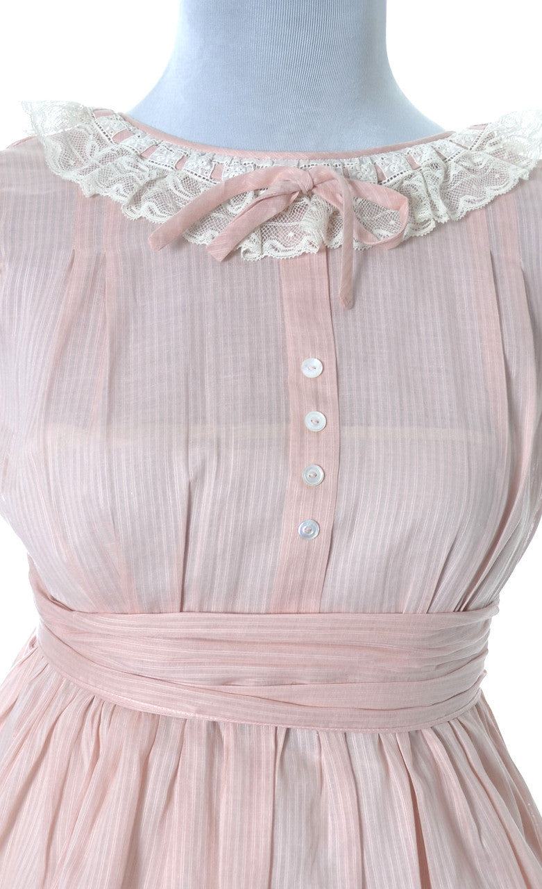 1940's Vintage Nathan Krauskopf Little Girl's Pink Dress 1940's Vintage Nathan Krauskopf Little Girl's Pink Dress