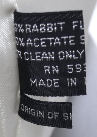 1980's Vintage Luxuriously Soft White Rabbit Fur Vest - Dressing Vintage