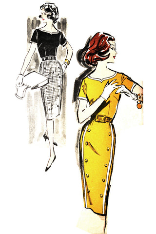 Advance 9445 Vintage Dress Skirt and Blouse Pattern 34B - Dressing Vintage