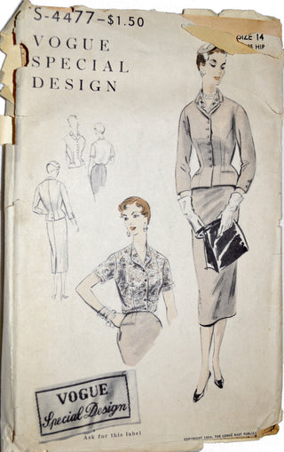 Rare vintage Vogue Special Design pattern S-4477 New Look 32B - Dressing Vintage