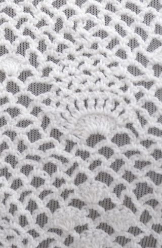 Vintage crochet lace sleeveless top pristine white mint condition - Dressing Vintage