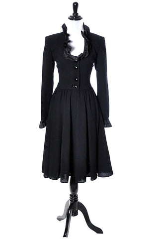 Vintage Valentino Black crepe dress