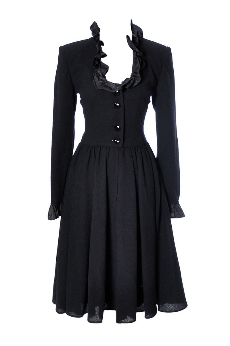 Valentino Vintage black crepe evening dress Modig Valentino Vintage black crepe evening dress Modig
