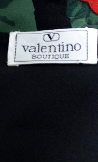 Vintage Valentino silk dress with red roses - Dressing Vintage