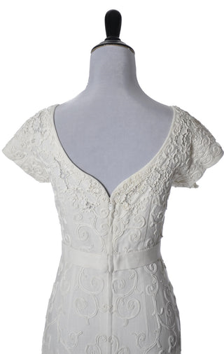 Ivory linen vintage dress