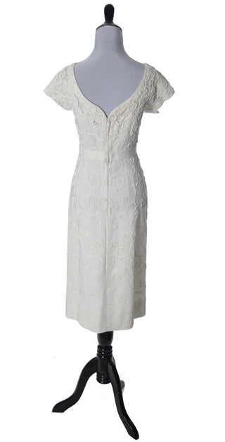 Vintage linen lace ivory dress