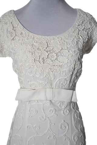 vintage linen lace Jerry Parnis dress