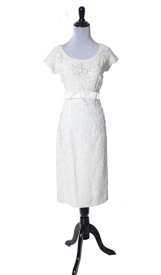 Jerry Parnis vintage linen lace dress