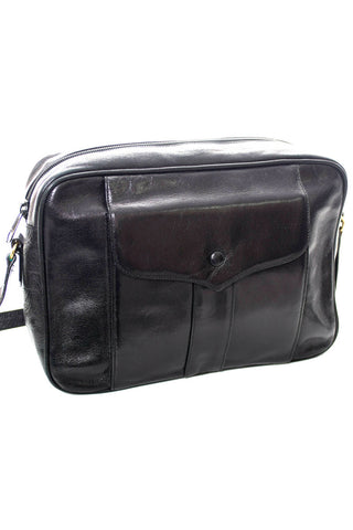 Vintage Handbag Yves Saint Laurent navy leather shoulder bag - Dressing Vintage