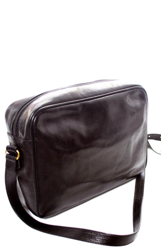 Vintage Handbag Yves Saint Laurent navy leather shoulder bag - Dressing Vintage
