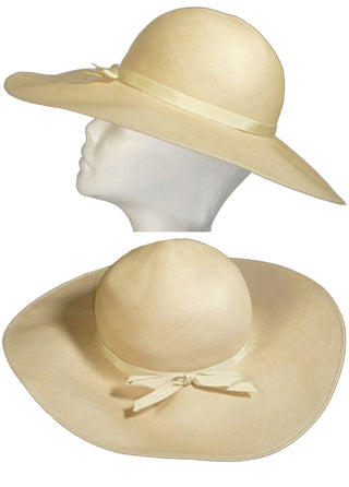 1970s Vintage Yves Saint Laurent Natural Straw Hat 21.5" - Dressing Vintage