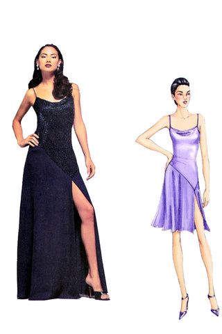Uncut 2001 Vogue 2496 Designer Bellville Sassoon Vintage Bias Dress Pattern