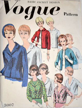Vogue 3007 vintage jacket pattern from the 1950s UNCUT - Dressing Vintage