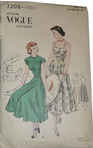Vogue 3208 dress and jacket pattern vintage 1950s 31.5B - Dressing Vintage
