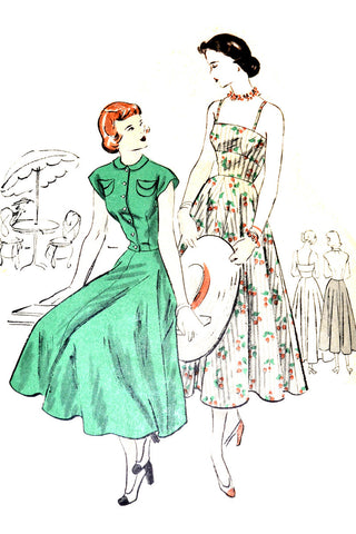 Vogue 3208 dress and jacket pattern vintage 1950s 31.5B - Dressing Vintage
