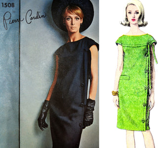 Vogue Paris Original 1508 Pierre Cardin Dress Pattern 32B - Dressing Vintage