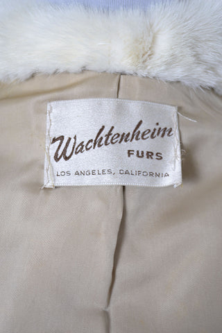 1970s Rare Wachtenheim Pearl White Mink Fur Jacket Zip Front Coat - Dressing Vintage