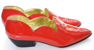 Amazing Vintage Walter Steiger Red Patent Leather Shoes Size 10 - Dressing Vintage