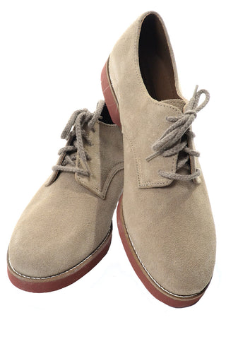 New in Box Vintage Westbound Tan Suede Women's Oxfords Size 8.5 N - Dressing Vintage