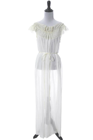 1940s Rare Sylvia Pedlar Vintage negligee nightgown Iris Lingerie Co - Dressing Vintage