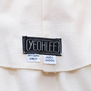 Yeohlee vintage white wool cape 