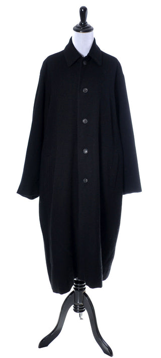 Y's Yohji Yamamoto Japan vintage black wool Cocoon Coat - Dressing Vintage
