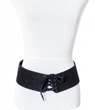 Vintage Yves Saint Laurent Russian Style suede corset belt SOLD - Dressing Vintage