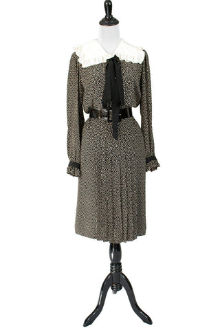 Yves Saint Laurent Rive Gauche Polka dot vintage dress - Dressing Vintage