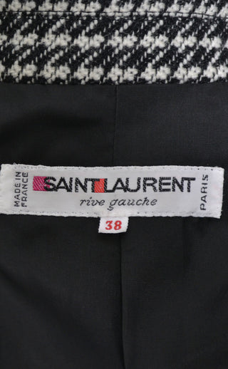 2 Pc YSL Yves Saint Laurent Rive Gauche Houndstooth Vintage Wool Suit - Dressing Vintage