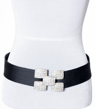 Yves Saint Laurent vintage belt with rhinestone buckle SOLD - Dressing Vintage