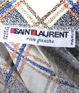 1970's Yves Saint Laurent Rive Gauche Plaid Skirt and Blouse - Dressing Vintage